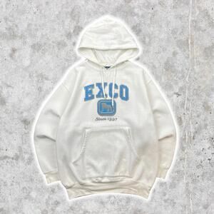 2000's EXCO Jeans Spellout Bulldog Graphic Hoodie